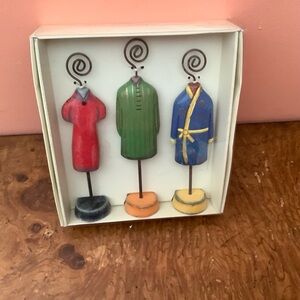 Pier 1 Imports Clothing Photo Holders Set of 3 - New Gift Box